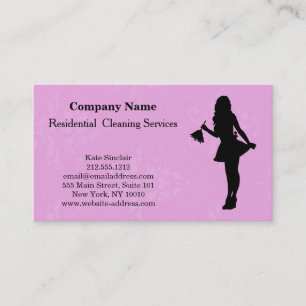 Cartão de visita de Serviço de Limpeza Profissiona