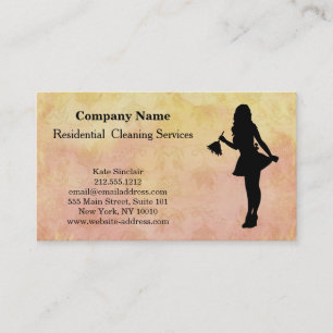 Cartão de visita de Serviço de Limpeza Profissiona
