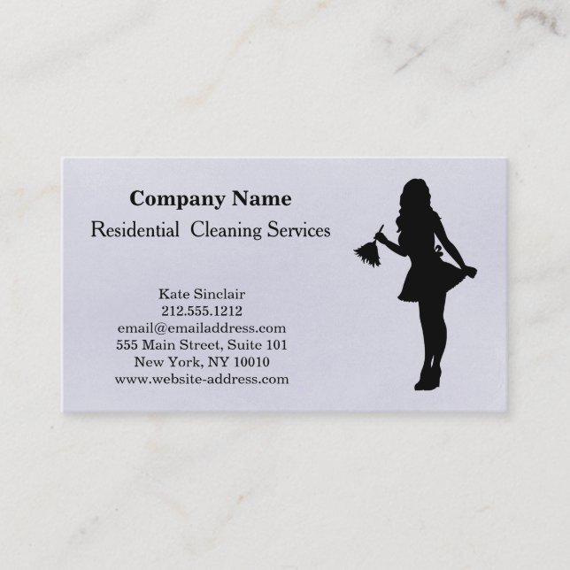 Cartão de visita de Serviço de Limpeza Profissiona (Frente)