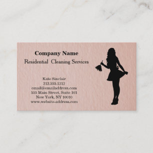 Cartão de visita de Serviço de Limpeza Profissiona