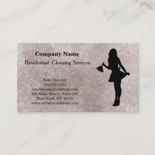 Cartão de visita de Serviço de Limpeza Profissiona