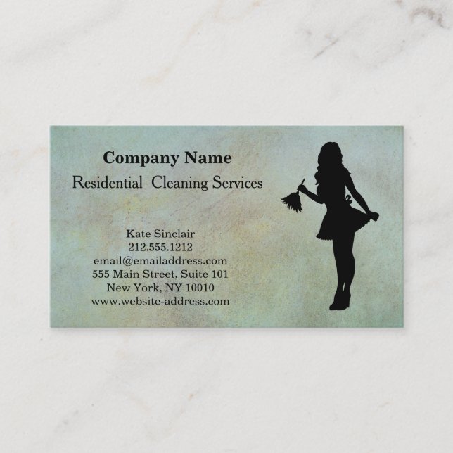 Cartão de visita de Serviço de Limpeza Profissiona (Frente)