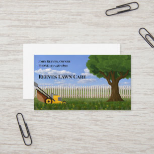 Cartão de Visita de Serviço de Paisagismo e Manute