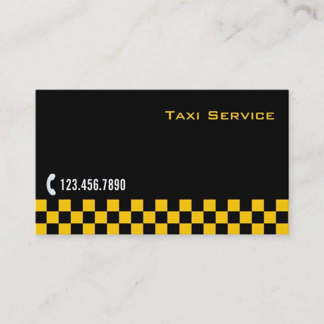 Cartão de visita de Serviço Limo/Taxi Stripe Verif (Frente)