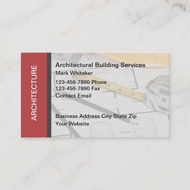 Cartão de Visita de Serviços de Edifícios Arquitet (Frente)