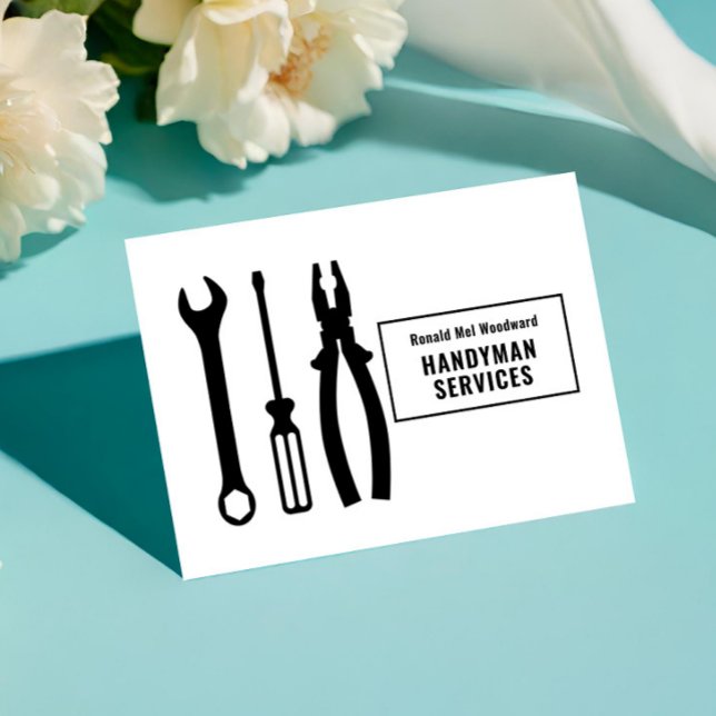 Cartão de visita de Serviços de Handyman de Ferram (Criador carregado)