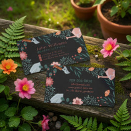 Cartão de Visita de Serviços de Jardim Floral