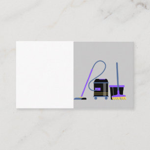 cartão de visita de serviços de limpeza de casas