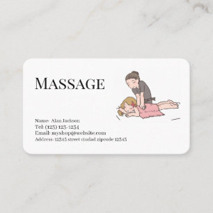 cartão de visita de serviços de massagem editáveis