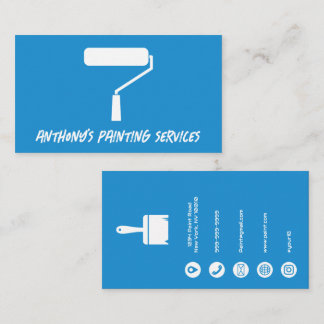Cartão de Visita de Serviços de Pintura Minimalist