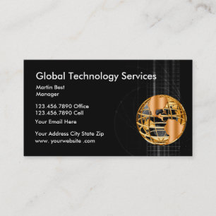 Cartão de visita de Serviços de Tecnologia Globa