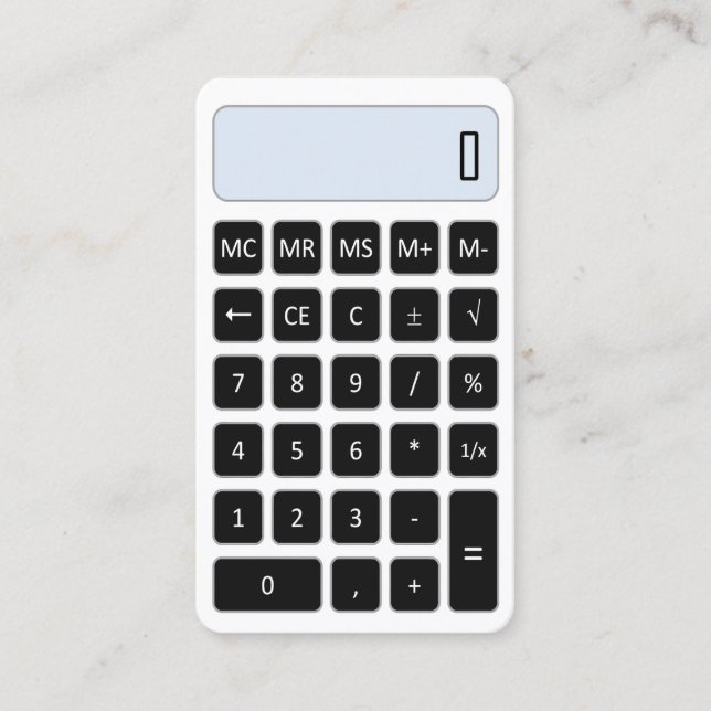 cartão de visita de serviços de tutor de calculado (Frente)