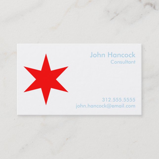 Cartão de visita de Sinalizador de Chicago com Cal (Frente)