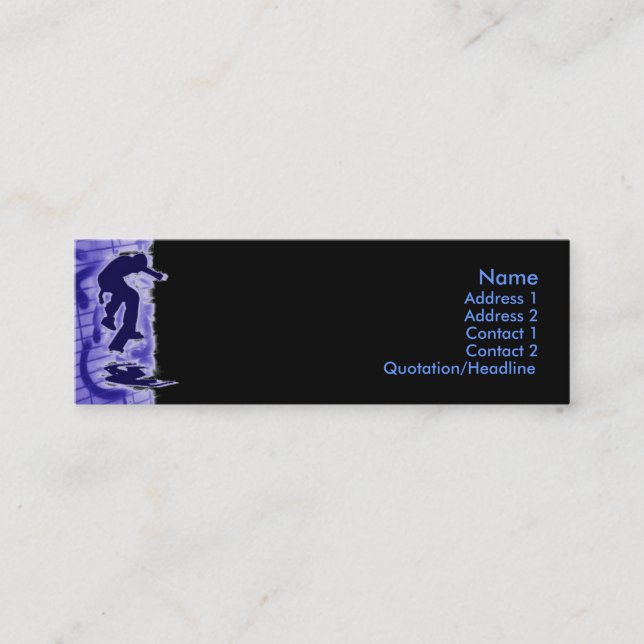 Cartão de visita de skater (Frente)