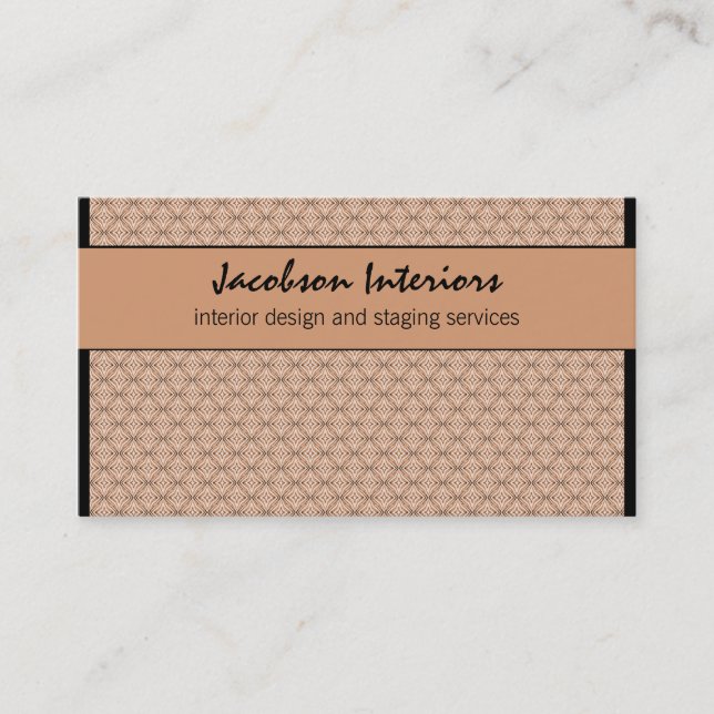 Cartão de visita de sofisticação radiante, Latte (Frente)