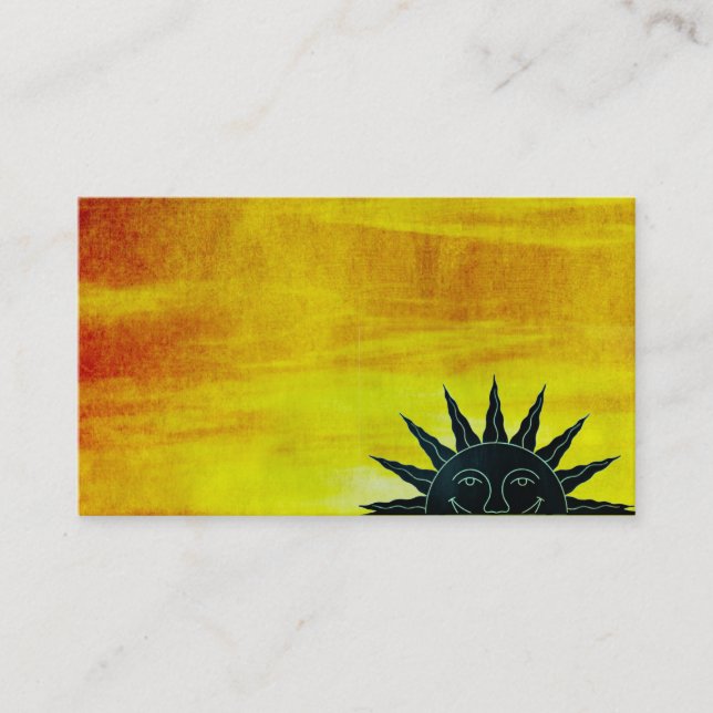 Cartão de visita de Sol Sorridente (Frente)
