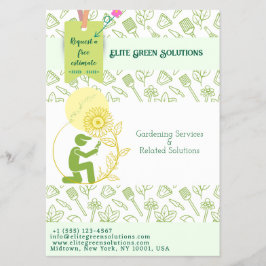 Cartão de visita de Soluções de jardinagem e paisa