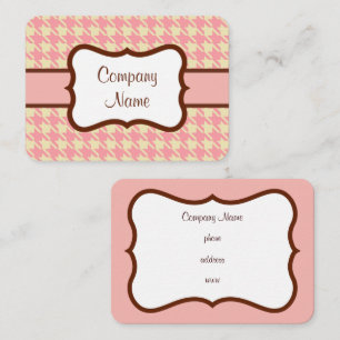 Cartão de visita de som rosa