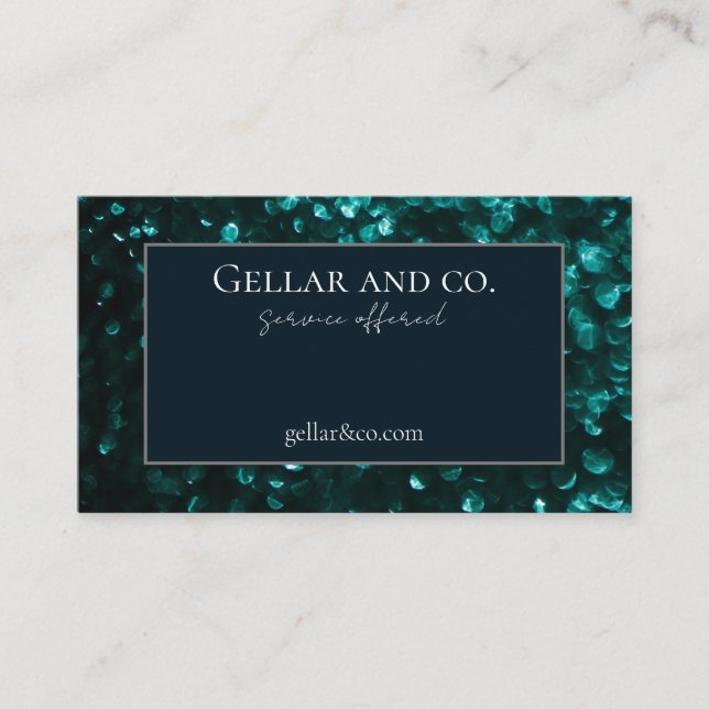 Cartão de visita de Sparkles Verdes (Frente)