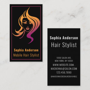 Cartão de visita de Stylist para o Cabelo de Tipog