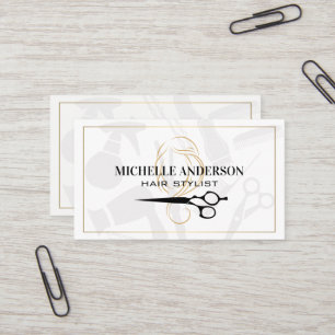 Cartão de visita de Stylist para o cabelo feminin