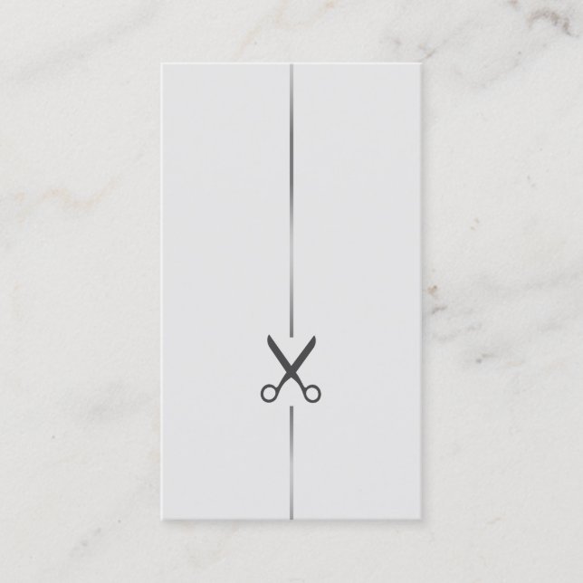 Cartão de visita de Stylist para o cabelo minimali (Frente)