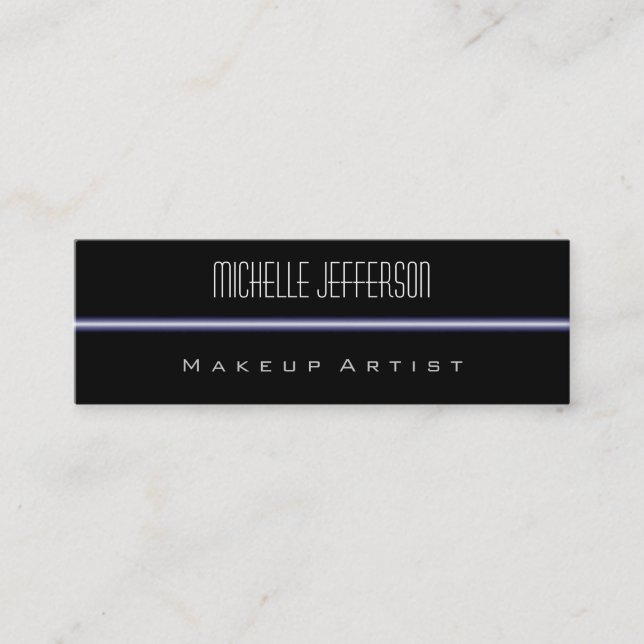 Cartão de visita de tamanho fino padrão claro azul (Frente)