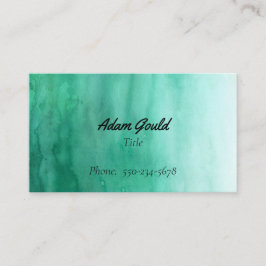 Cartão de visita de Tartaruga Verde Verde Gradient