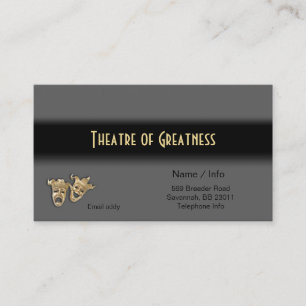 Cartão de visita de Teatro de Máscaras Gregas Co