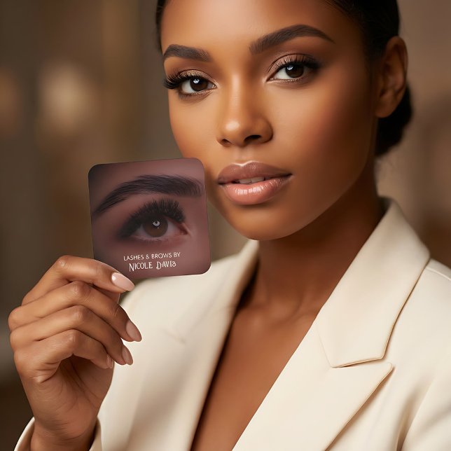Cartão de visita de tecnologia Brows & Lashes (Brows & Lashes Tech Business Cards)