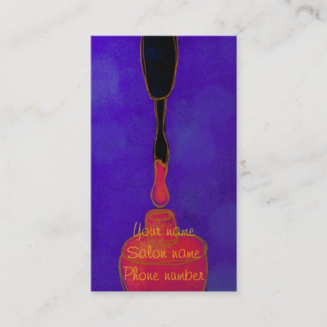 Cartão de visita de Tecnologia Nail Polonês (Frente)