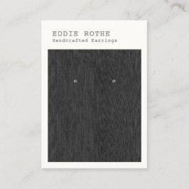 Cartão de visita de Tela de Orelha de Madeira Negr