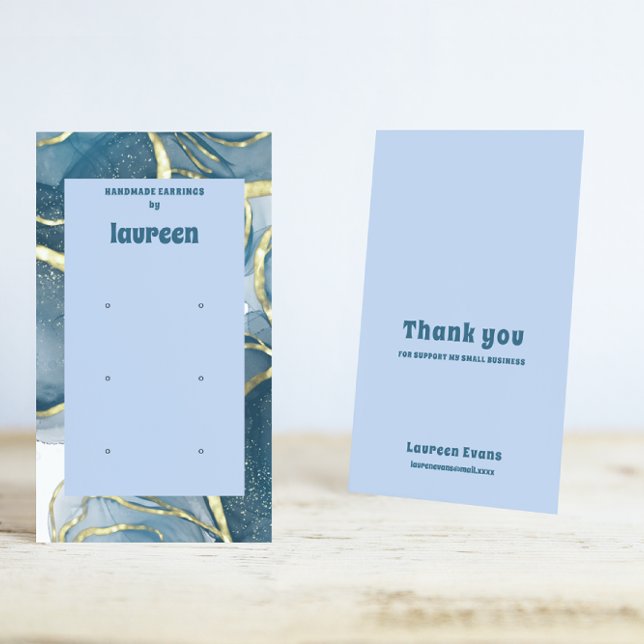 Cartão de visita de tela de ressonância azul (Criador carregado)