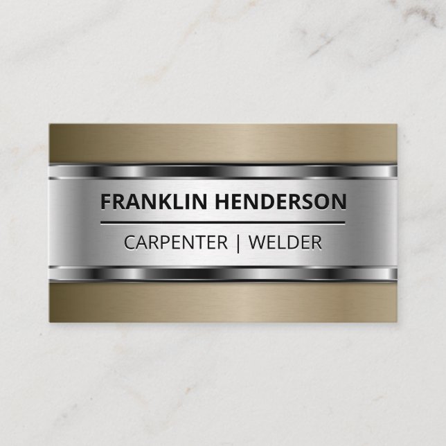 Cartão de visita de tela metálica (Frente)