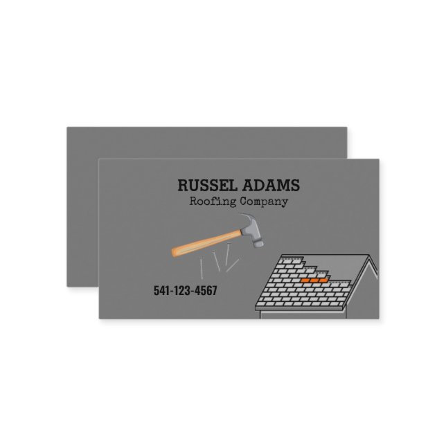 Cartão de visita de Telhado Simples (Frente/Verso In Situ)