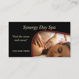 Cartão de visita de terapia de massagem