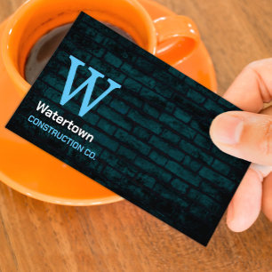 Cartão de visita de tijolo de construção