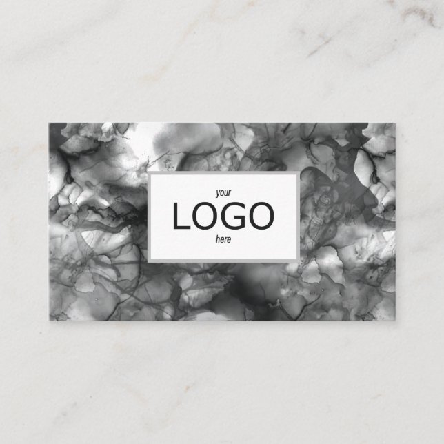 Cartão de visita de tinta preta (Frente)