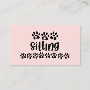 Cartão de visita de Tipografia de Pet Sitting Ser