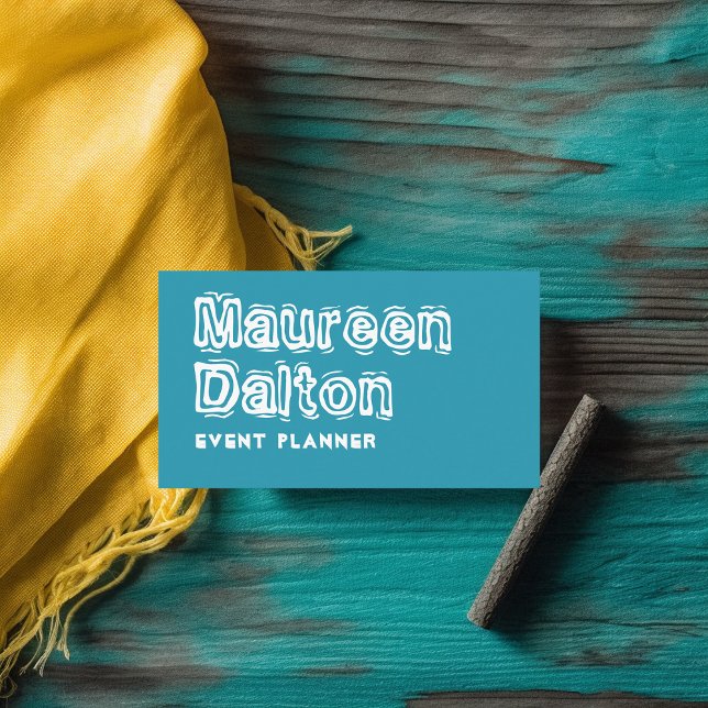 Cartão de visita de Tipografia Rustic Make Waves (Criador carregado)