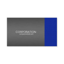 cartão de visita de titânio azul em favos