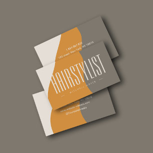 Cartão de visita de Tons da Terra do Hairstylist M