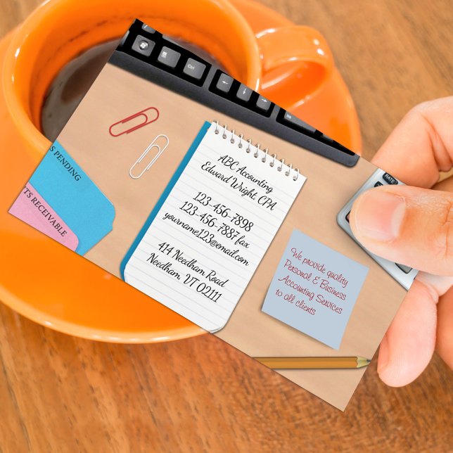 Cartão de visita de Trabalho do Office de Contabil (Criador carregado)