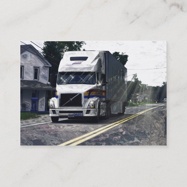 Cartão de Visita de Transporte Pesado para Companh (Verso)