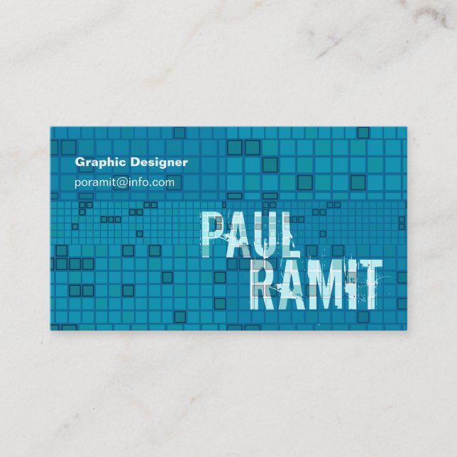 Cartão de visita de travamento do olho retro do (Frente)