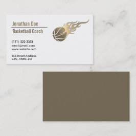 Cartão de visita de treinador de basquetebol