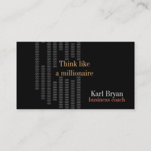 Cartão de visita de treinador de negócios