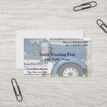 Cartão de visita de Truck Driver Trucking Firme