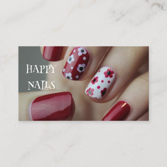 CARTÃO DE VISITA DE UNHAS FELIZES (Frente)