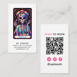 Cartão de Visita de Unhas Tema Tarot